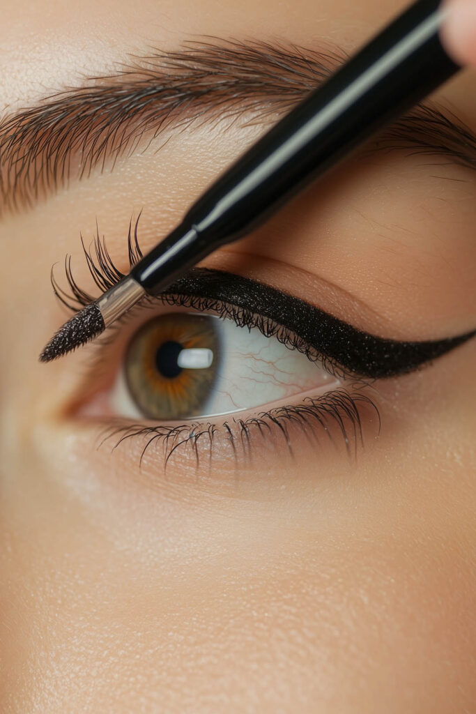 Permanent makeup results focusing on eyeliner application for a polished look